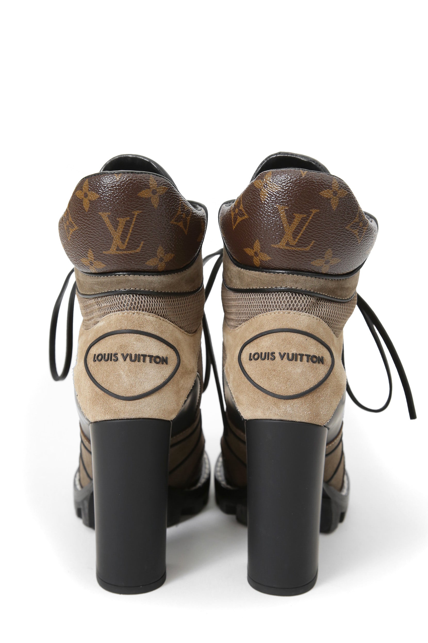 美品 LOUIS VUITTON ルイヴィトン / 定価 36万 2023年コレクション / スタートレイル モノグラム アンクルブーツ 1AABJA / size 36 (23cm)