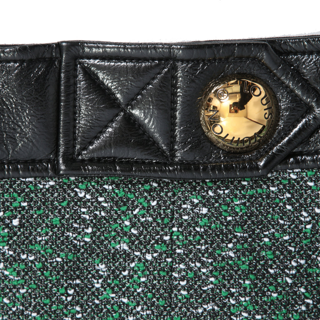 Louis Vuitton ルイ・ヴィトン / 23SS 美品 ブークレ ツイード Aライン スカート / RW231B ZX7 FOJU12 / size 38（GREEN x BLACK）