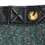 Louis Vuitton ルイ・ヴィトン / 23SS 美品 ブークレ ツイード Aライン スカート / RW231B ZX7 FOJU12 / size 38（GREEN x BLACK）