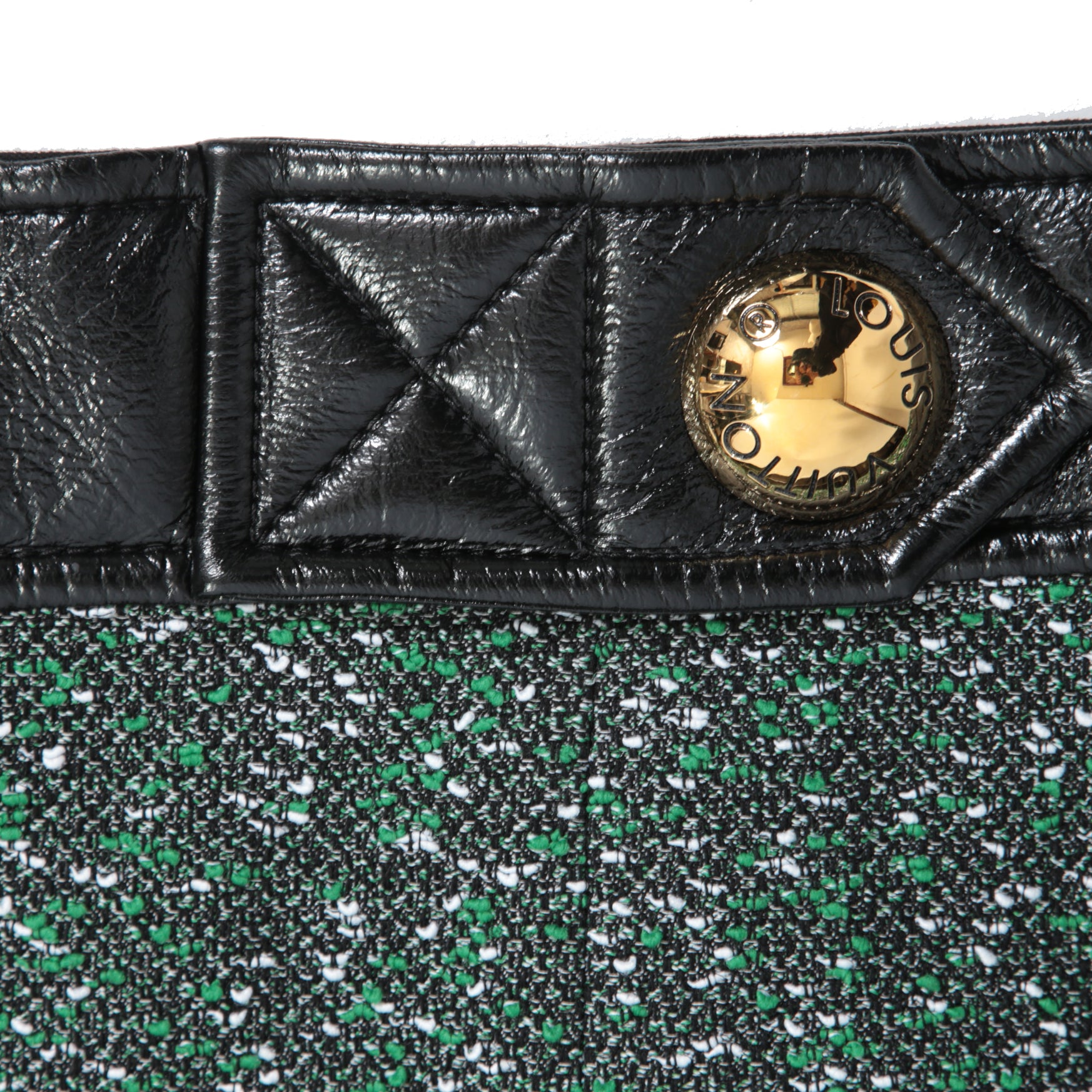 Louis Vuitton ルイ・ヴィトン / 23SS 美品 ブークレ ツイード Aライン スカート / RW231B ZX7 FOJU12 / size 38（GREEN x BLACK）