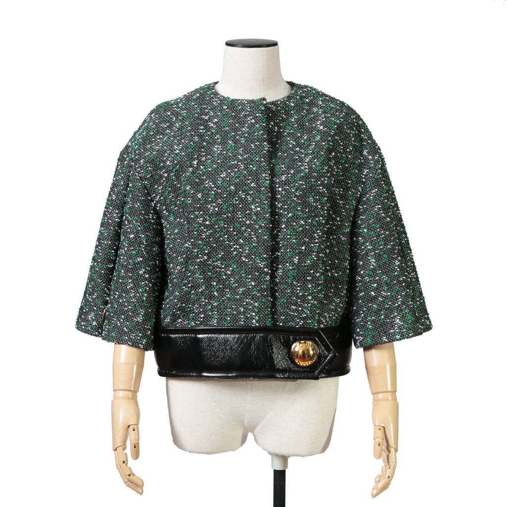 Louis Vuitton ルイ・ヴィトン / 23SS ブークレ ツイード ボクシー ジャケット / RW231B ZX7 FOVE15 / size 38（GREEN x BLACK）