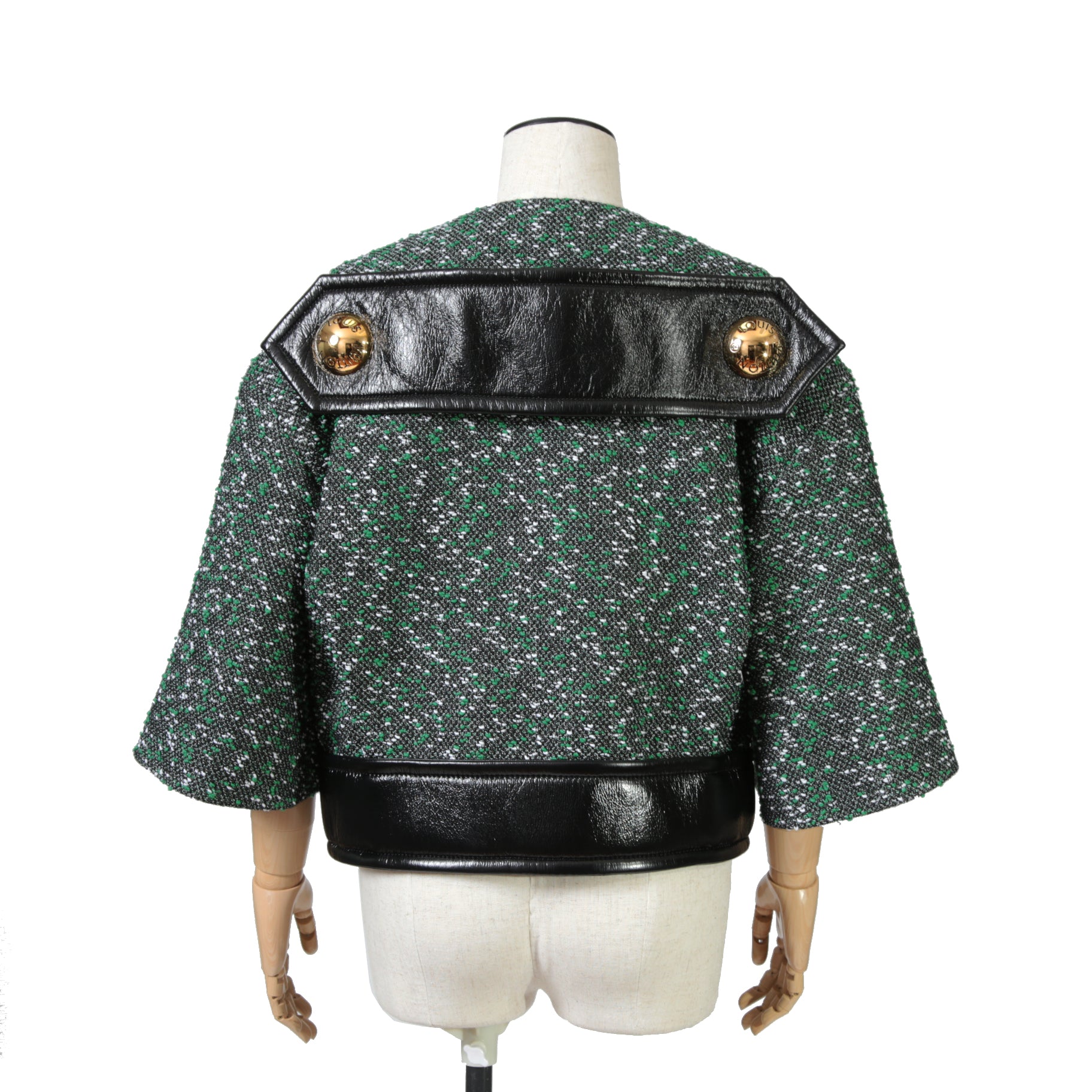 Louis Vuitton ルイ・ヴィトン / 23SS ブークレ ツイード ボクシー ジャケット / RW231B ZX7 FOVE15 / size 38（GREEN x BLACK）