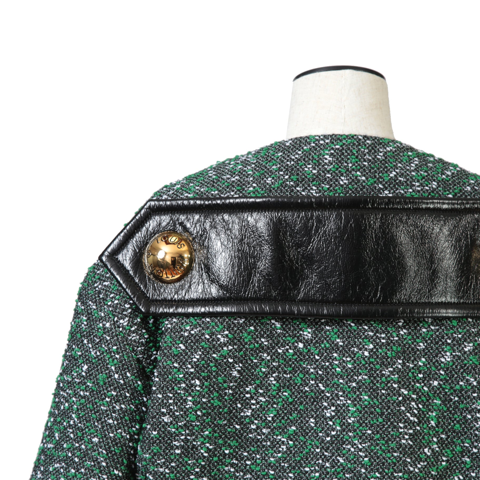 Louis Vuitton ルイ・ヴィトン / 23SS ブークレ ツイード ボクシー ジャケット / RW231B ZX7 FOVE15 / size 38（GREEN x BLACK）