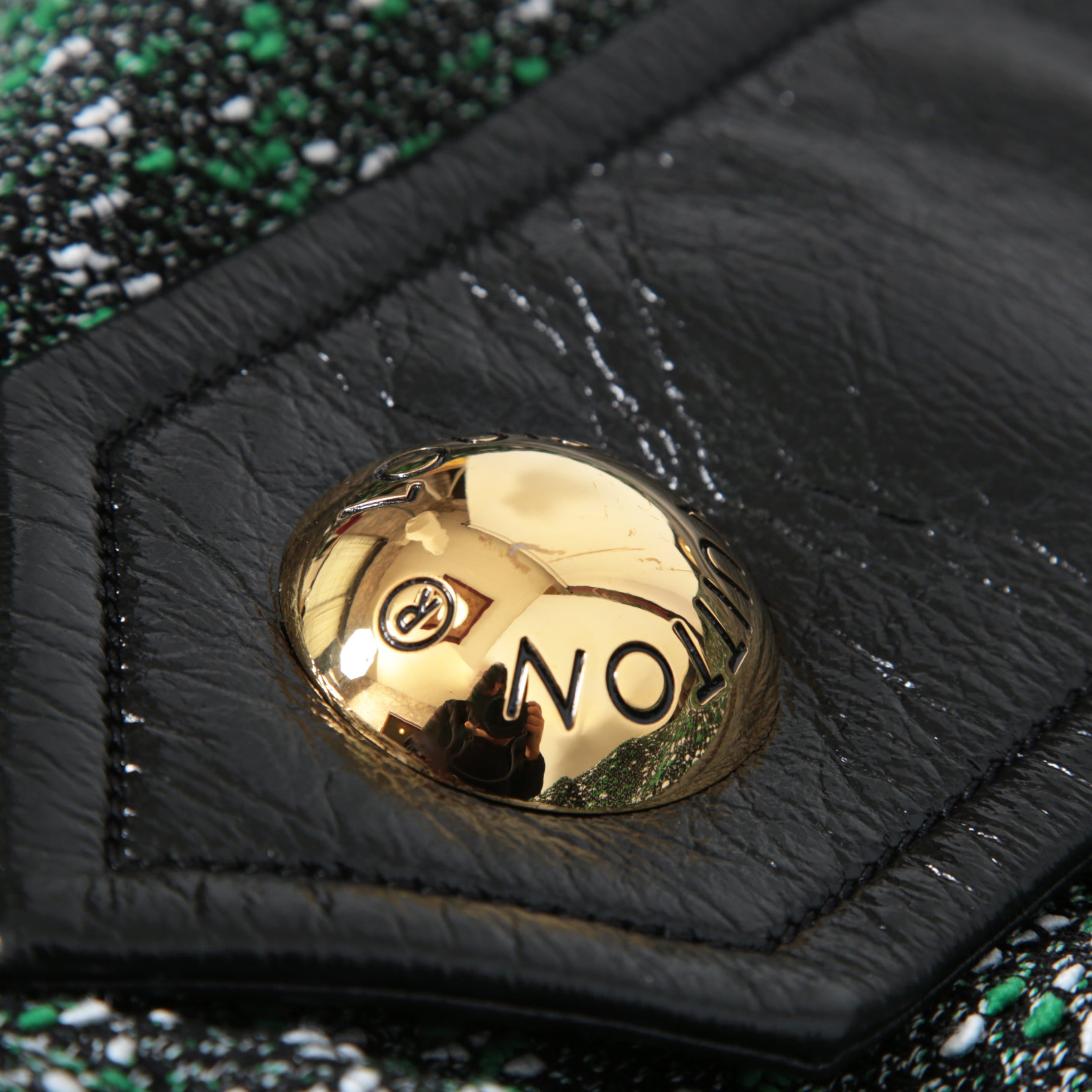 Louis Vuitton ルイ・ヴィトン / 23SS ブークレ ツイード ボクシー ジャケット / RW231B ZX7 FOVE15 / size 38（GREEN x BLACK）