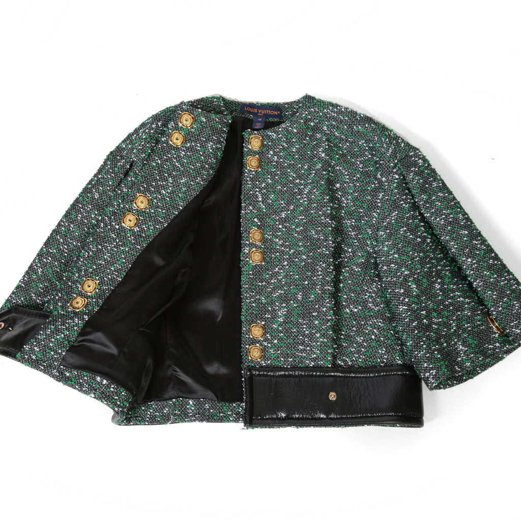 Louis Vuitton ルイ・ヴィトン / 23SS ブークレ ツイード ボクシー ジャケット / RW231B ZX7 FOVE15 / size 38（GREEN x BLACK）