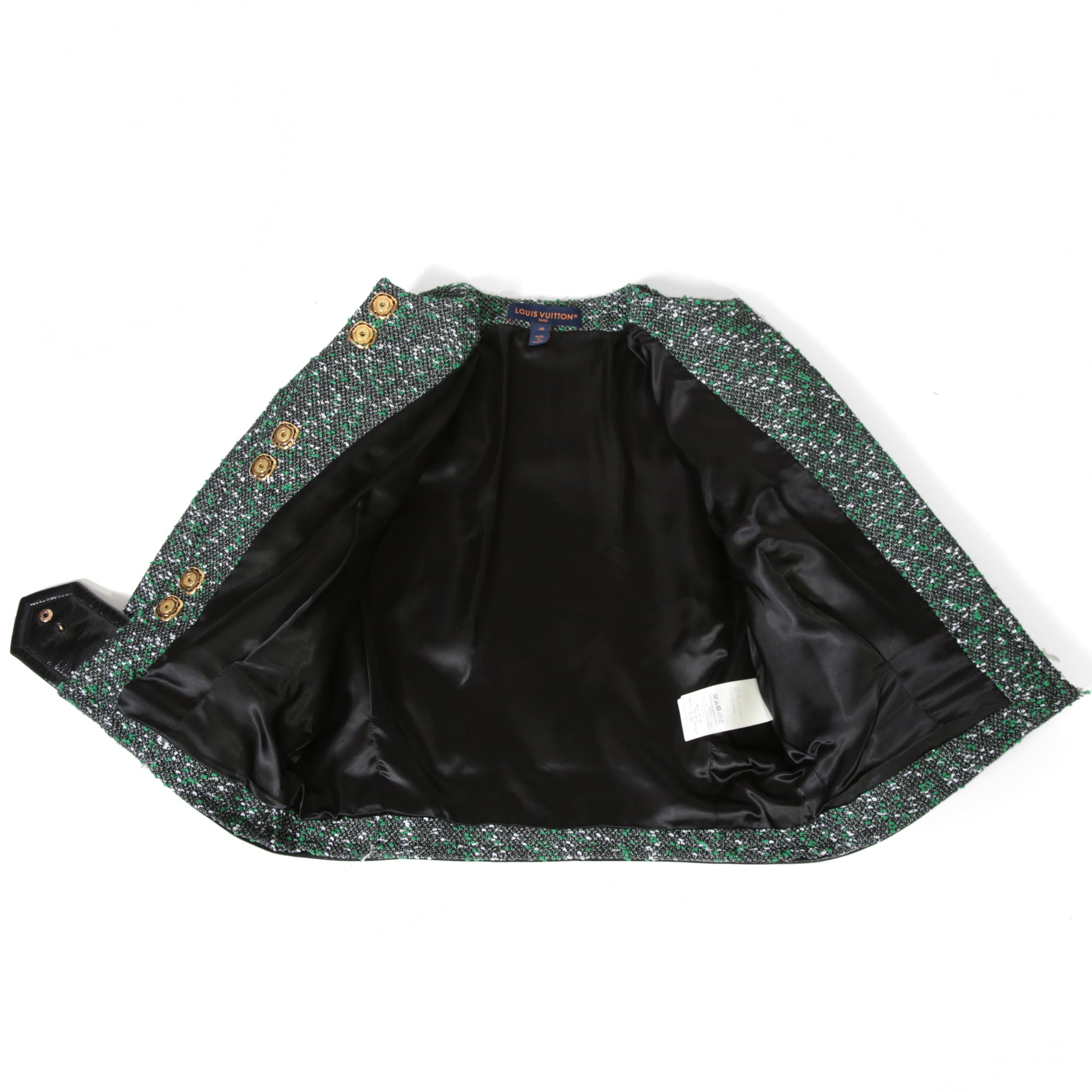 Louis Vuitton ルイ・ヴィトン / 23SS ブークレ ツイード ボクシー ジャケット / RW231B ZX7 FOVE15 / size 38（GREEN x BLACK）