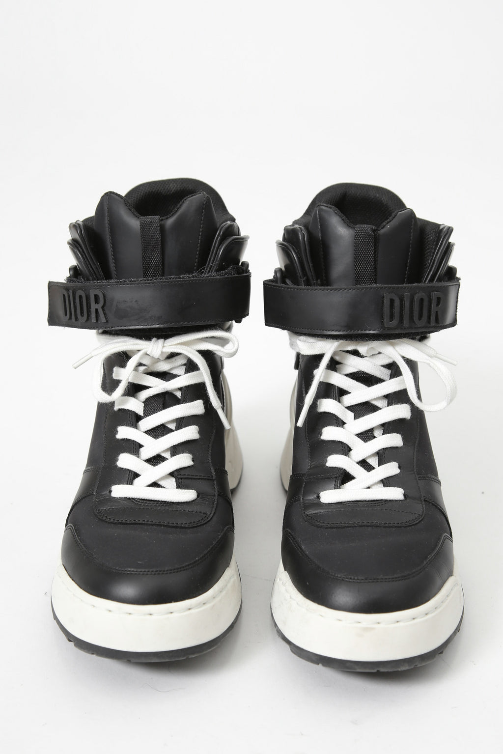 Christian Dior クリスチャンディオール / JUMPER ジャンパー レザーハイカット スニーカー シューズ / size 38 (25cm) 黒 白 レディース