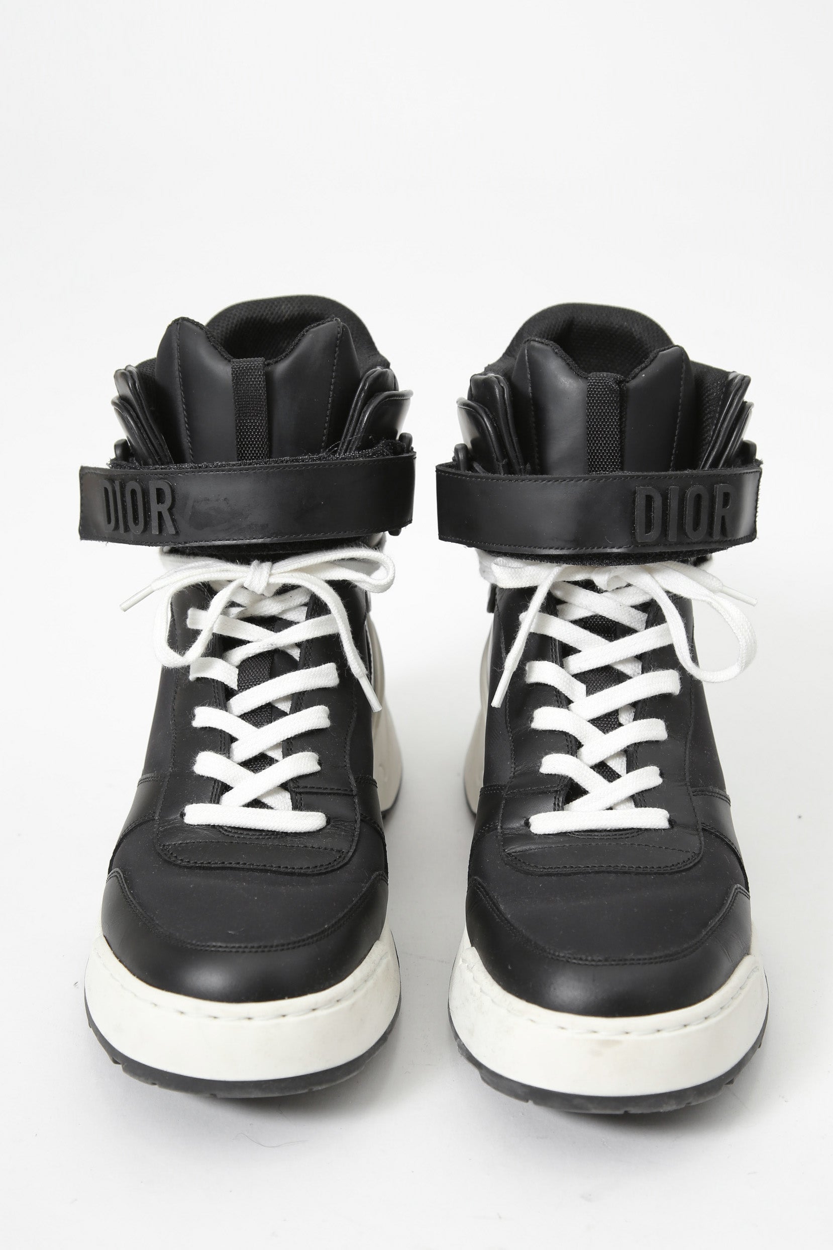 Christian Dior クリスチャンディオール / JUMPER ジャンパー レザーハイカット スニーカー シューズ / size 38 (25cm) 黒 白 レディース