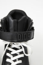 Christian Dior クリスチャンディオール / JUMPER ジャンパー レザーハイカット スニーカー シューズ / size 38 (25cm) 黒 白 レディース