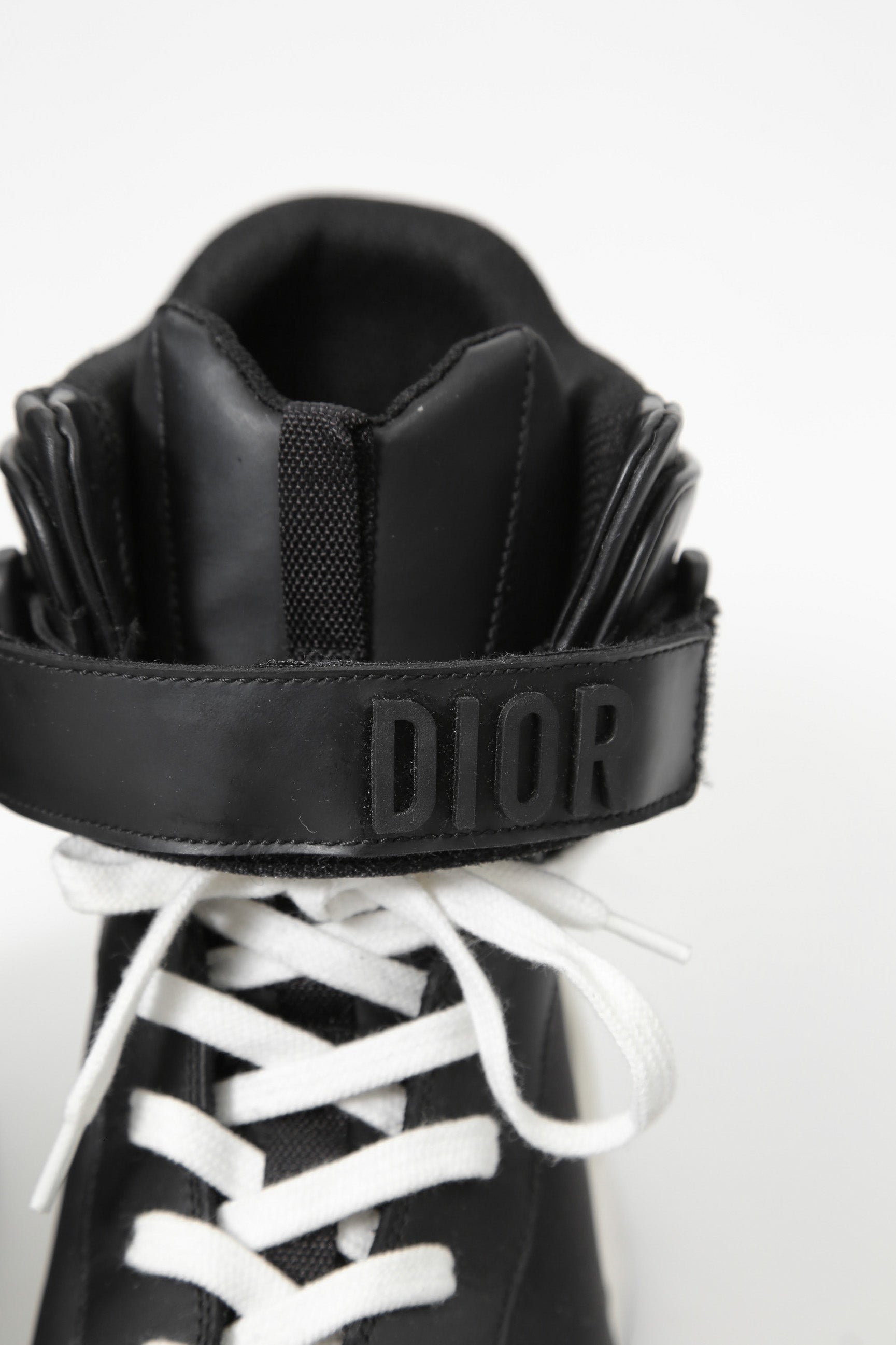 Christian Dior クリスチャンディオール / JUMPER ジャンパー レザーハイカット スニーカー シューズ / size 38 (25cm) 黒 白 レディース