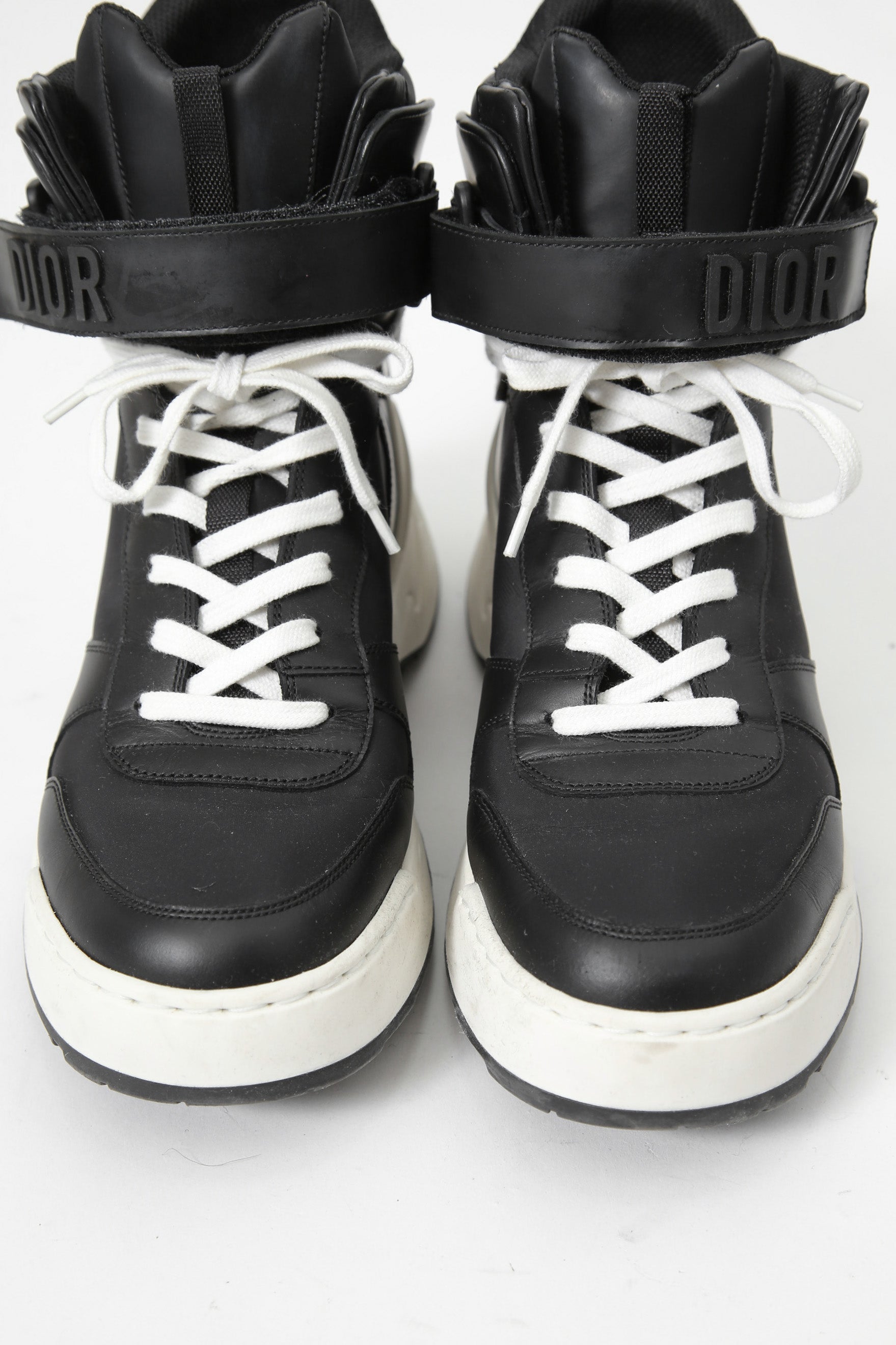 Christian Dior クリスチャンディオール / JUMPER ジャンパー レザーハイカット スニーカー シューズ / size 38 (25cm) 黒 白 レディース