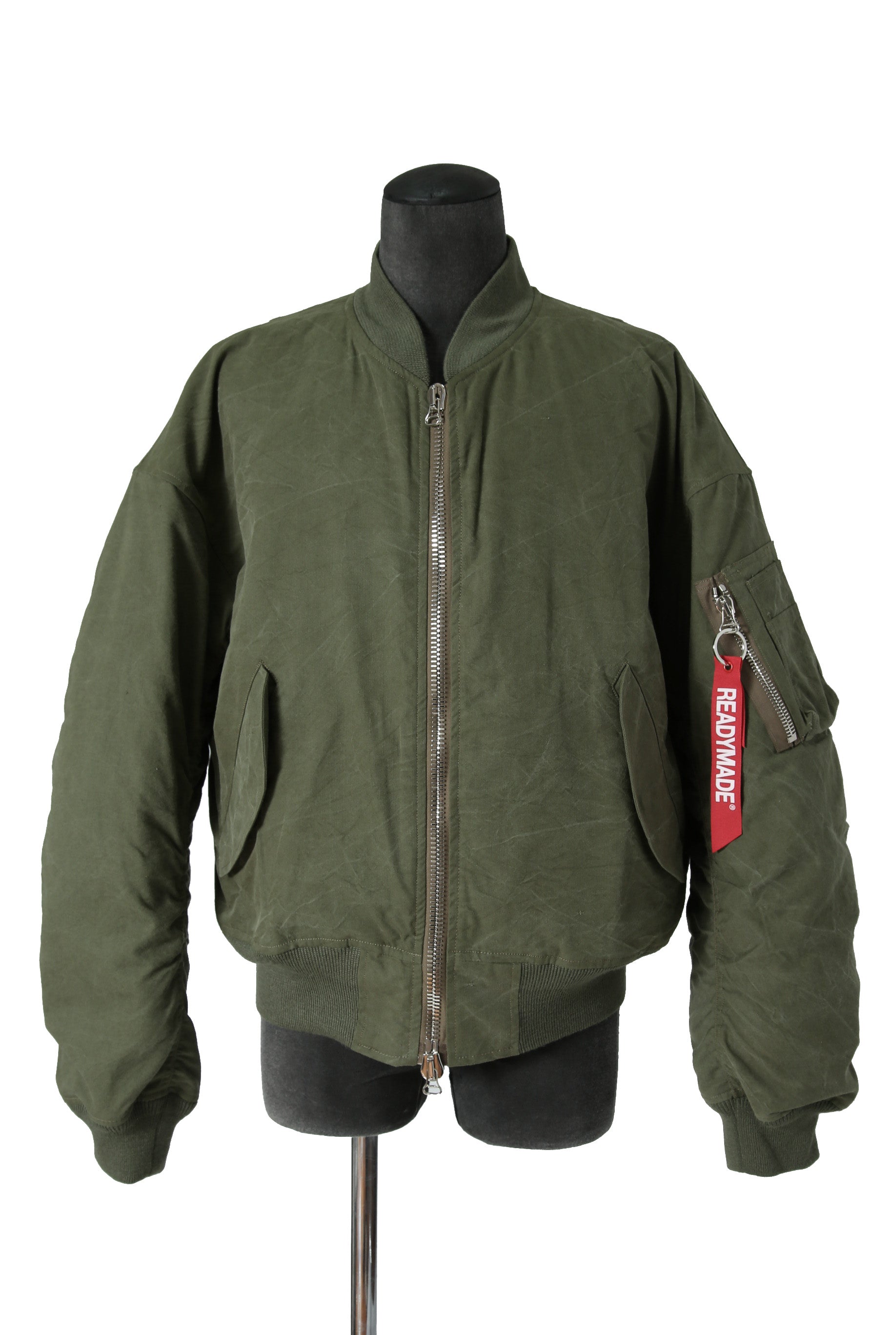 新品 READYMADE レディメイド/ JESSE JACKET / size 2 (KHAKI) フライトジャケット MA-1 / 裏地取り外し可能