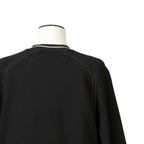 FENDI フェンディ / 美品  FENDI ROMA刺繍  ショート丈 サイドリボン スウェット プルオーバー / FS7102 AC6A / size 40 （BLACK） レディース