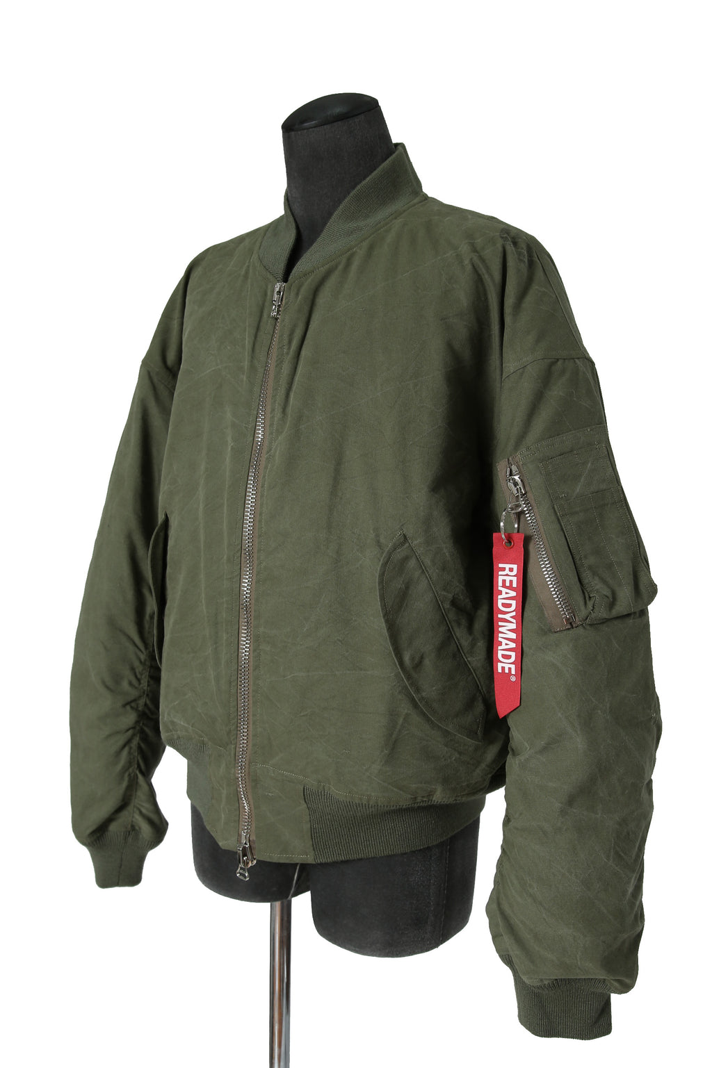 新品 READYMADE レディメイド/ JESSE JACKET / size 2 (KHAKI) フライトジャケット MA-1 / 裏地取り外し可能