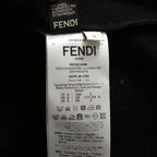FENDI フェンディ / 美品  FENDI ROMA刺繍  ショート丈 サイドリボン スウェット プルオーバー / FS7102 AC6A / size 40 （BLACK） レディース