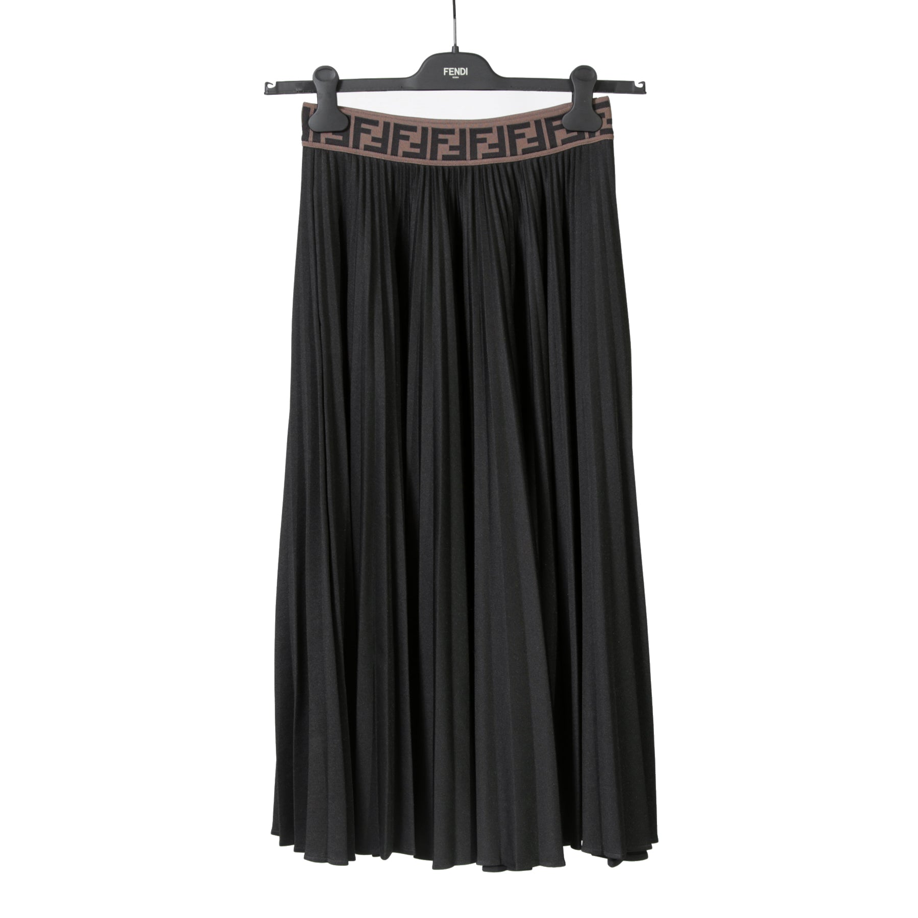 FENDI フェンディ / 美品 FF柄 プリーツスカート ブラック ズッカ / FQ7135 A5WC / size 40 (BLACK) レディース