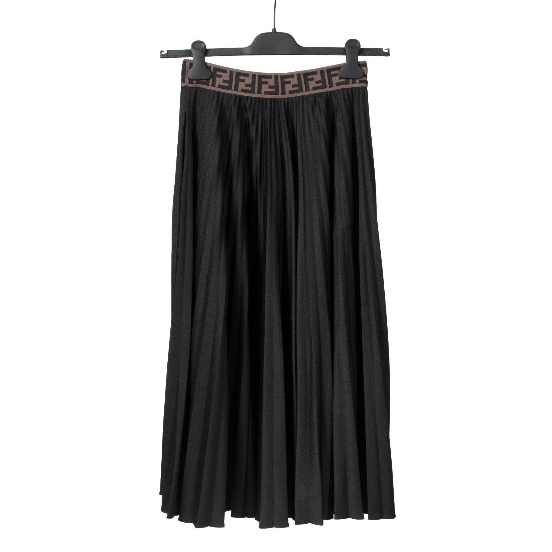 FENDI フェンディ / 美品 FF柄 プリーツスカート ブラック ズッカ / FQ7135 A5WC / size 40 (BLACK) レディース