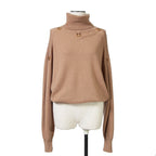 Louis Vuitton ルイ・ヴィトン / 22AW 美品 D-Ring Turtle Neck Knit Sweater Dリング  /  カシミヤ ウール タートルネック ニットセーター /  RW222B TL8 FNKL92 / size S (キャメルブラウン)