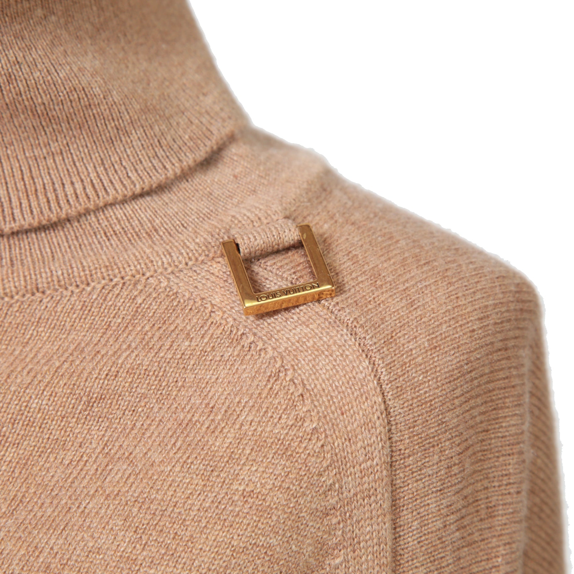 Louis Vuitton ルイ・ヴィトン / 22AW 美品 D-Ring Turtle Neck Knit Sweater Dリング  /  カシミヤ ウール タートルネック ニットセーター /  RW222B TL8 FNKL92 / size S (キャメルブラウン)