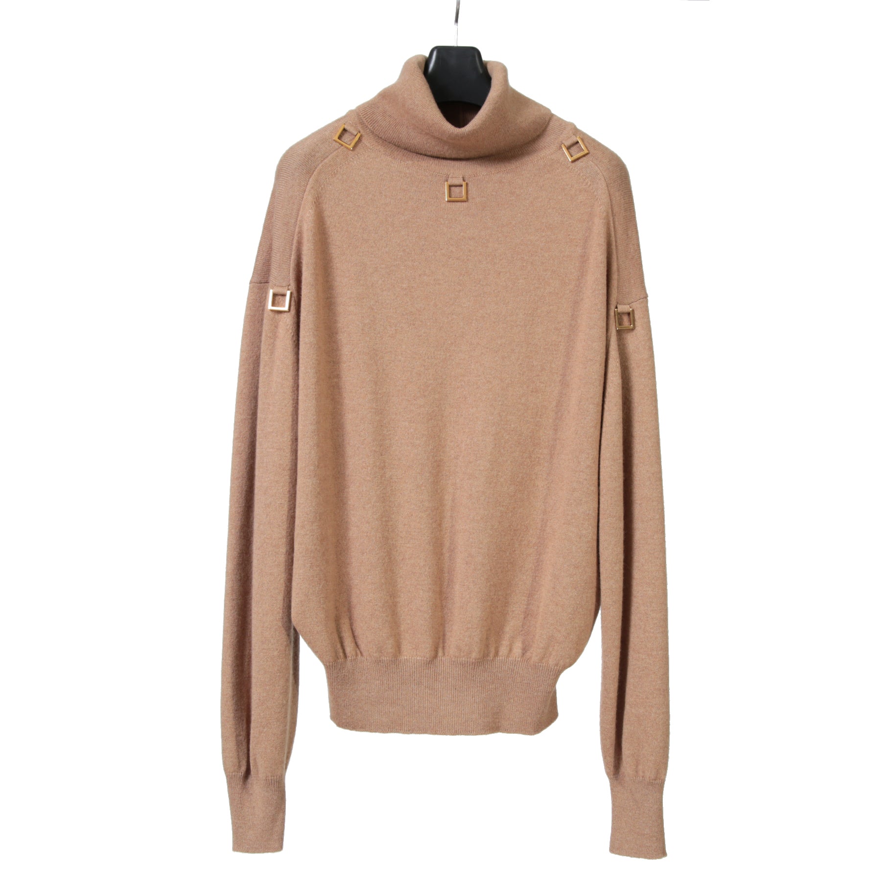 Louis Vuitton ルイ・ヴィトン / 22AW 美品 D-Ring Turtle Neck Knit Sweater Dリング  /  カシミヤ ウール タートルネック ニットセーター /  RW222B TL8 FNKL92 / size S (キャメルブラウン)