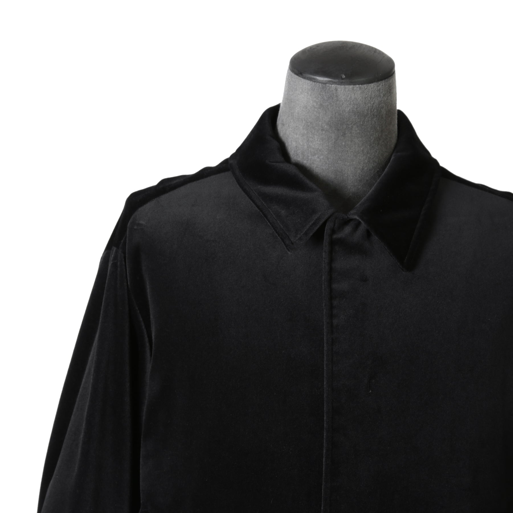 LANVIN collection / 美品 22AW Beau Garcons 祐真朋樹 / ベルベット コーチジャケット / LA-6M-87672 / size 48 (BLACK)