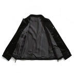 LANVIN collection / 美品 22AW Beau Garcons 祐真朋樹 / ベルベット コーチジャケット / LA-6M-87672 / size 48 (BLACK)