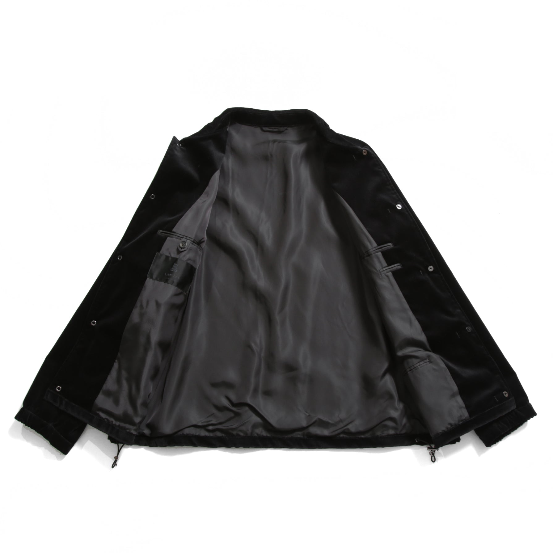 LANVIN collection / 美品 22AW Beau Garcons 祐真朋樹 / ベルベット コーチジャケット / LA-6M-87672 / size 48 (BLACK)
