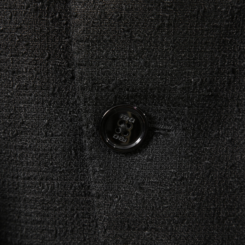 FENDI フェンディ / 美品 リネン ブークレ ジャケット / FJ0595 AFDP / size 48 (BLACK) ブレザー