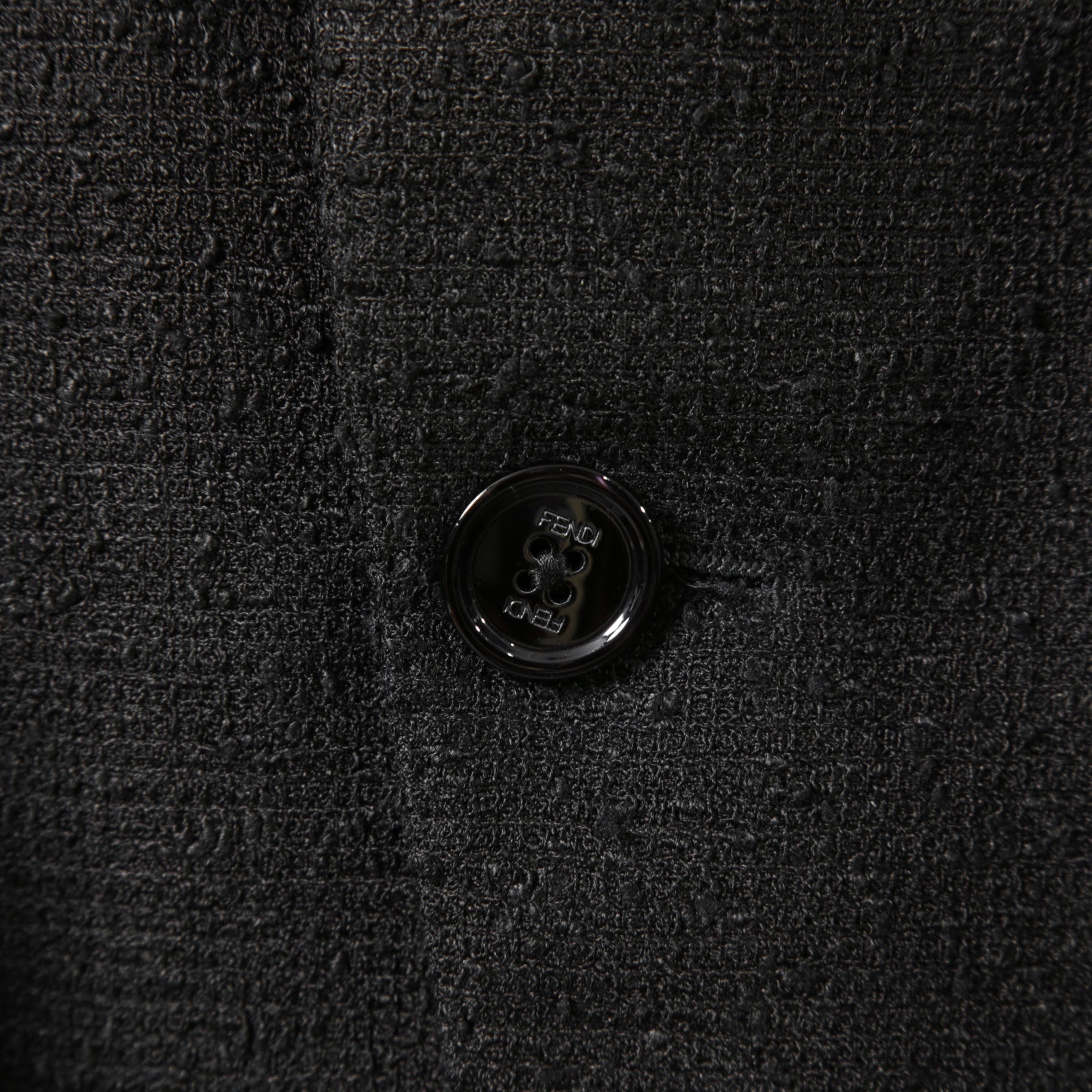 FENDI フェンディ / 美品 リネン ブークレ ジャケット / FJ0595 AFDP / size 48 (BLACK) ブレザー
