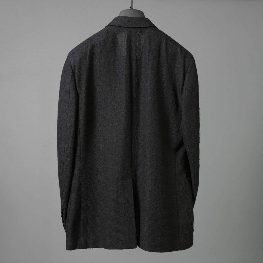 FENDI フェンディ / 美品 リネン ブークレ ジャケット / FJ0595 AFDP / size 48 (BLACK) ブレザー