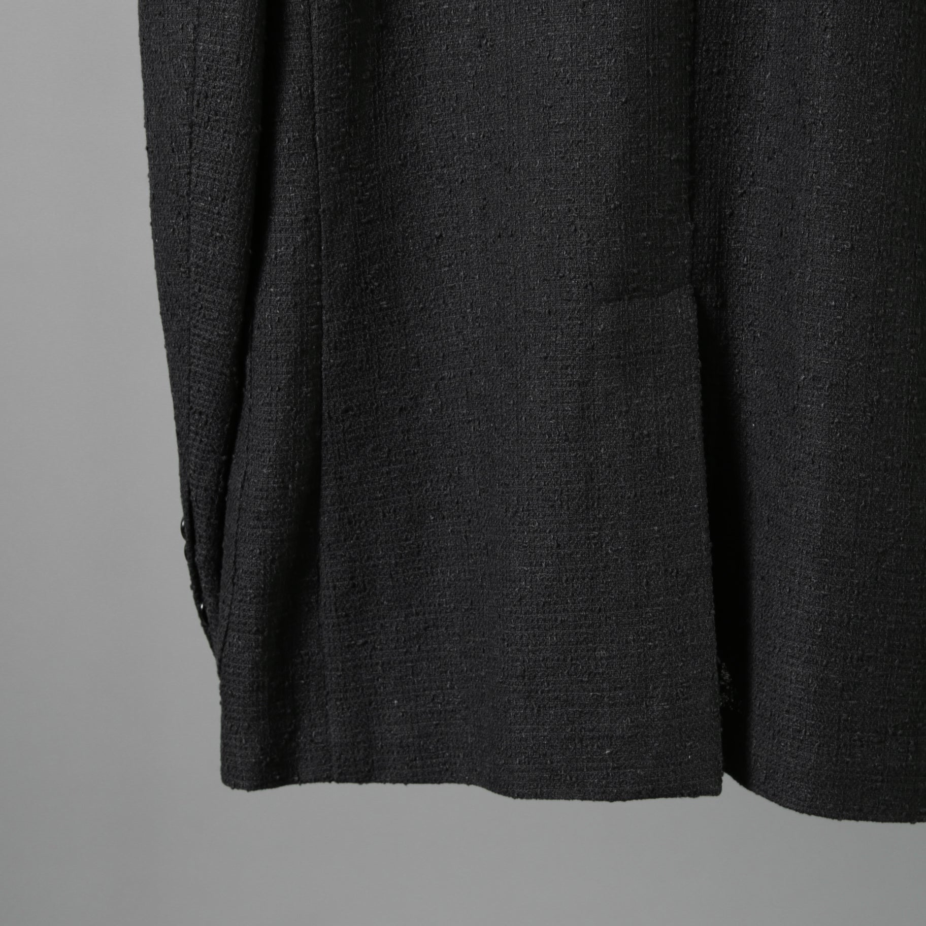 FENDI フェンディ / 美品 リネン ブークレ ジャケット / FJ0595 AFDP / size 48 (BLACK) ブレザー