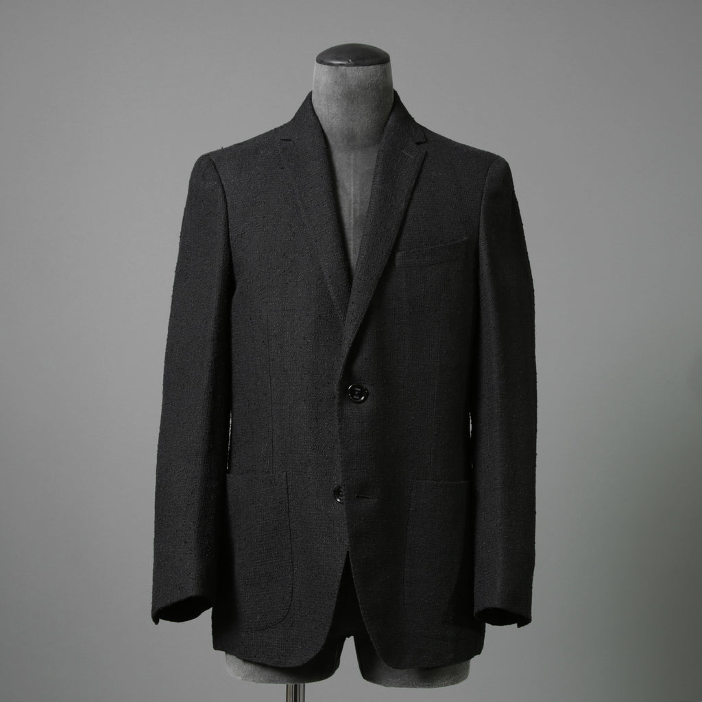 FENDI フェンディ / 美品 リネン ブークレ ジャケット / FJ0595 AFDP / size 48 (BLACK) ブレザー