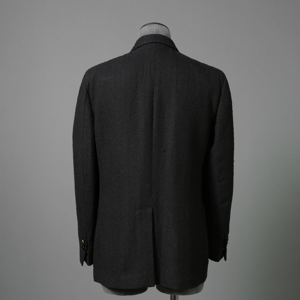 FENDI フェンディ / 美品 リネン ブークレ ジャケット / FJ0595 AFDP / size 48 (BLACK) ブレザー