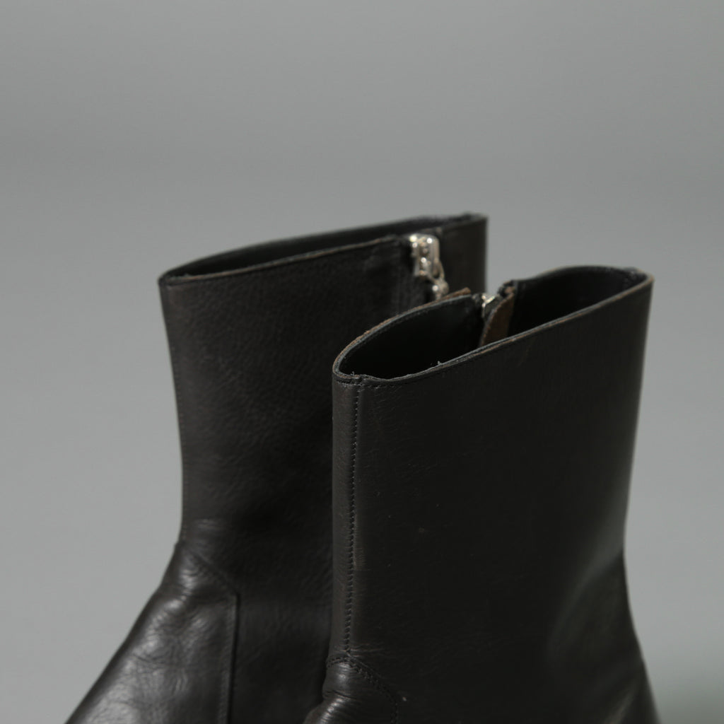 希少 イサムカタヤマ バックラッシュ THE LINE × WHITEFLAGS コラボ / アッパークロコ JPカーフ サイドジップブーツ/ 28cm (ダークブラウン) シューズ