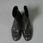 希少 イサムカタヤマ バックラッシュ THE LINE × WHITEFLAGS コラボ / アッパークロコ JPカーフ サイドジップブーツ/ 28cm (ダークブラウン) シューズ