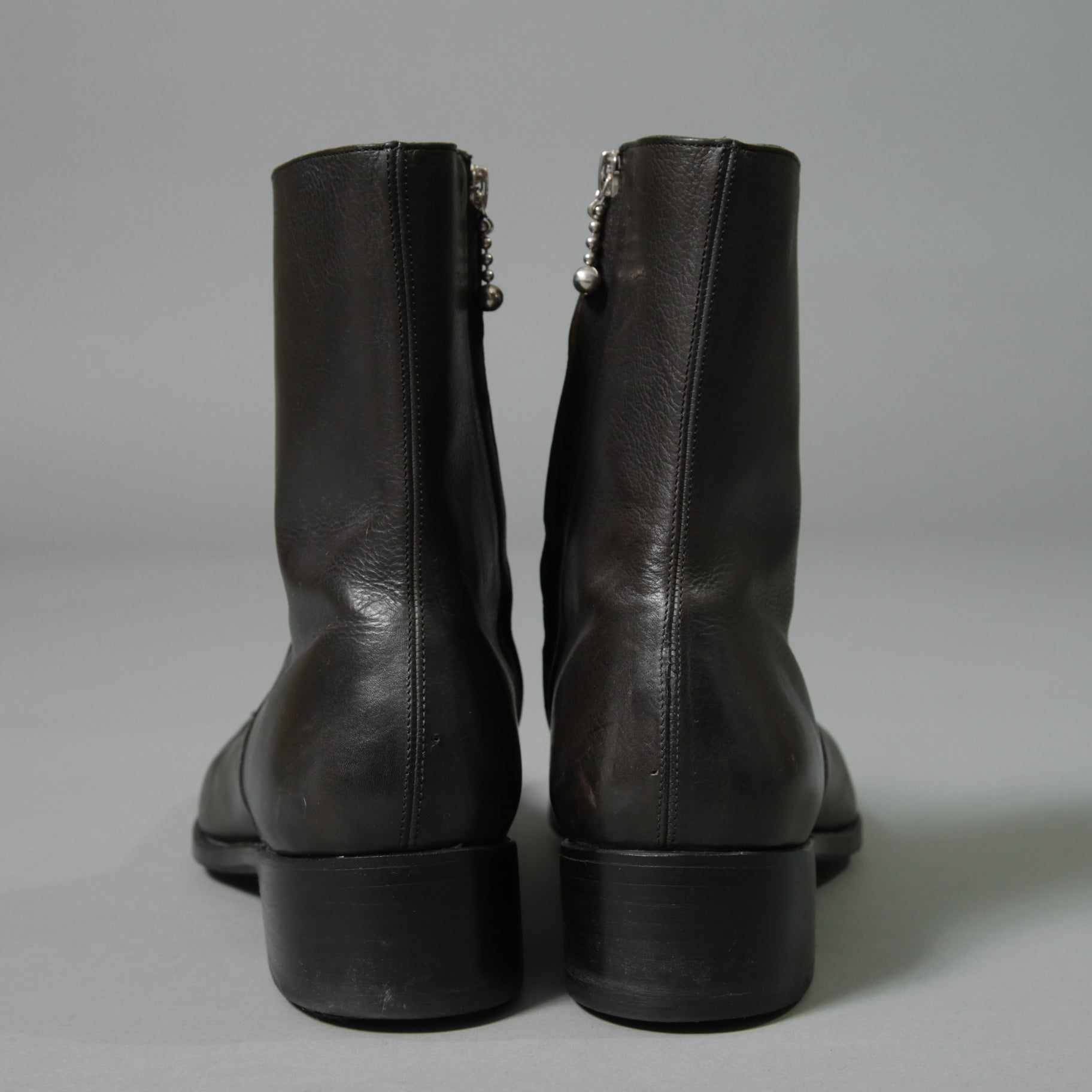 希少 イサムカタヤマ バックラッシュ THE LINE × WHITEFLAGS コラボ / アッパークロコ JPカーフ サイドジップブーツ/ 28cm (ダークブラウン) シューズ