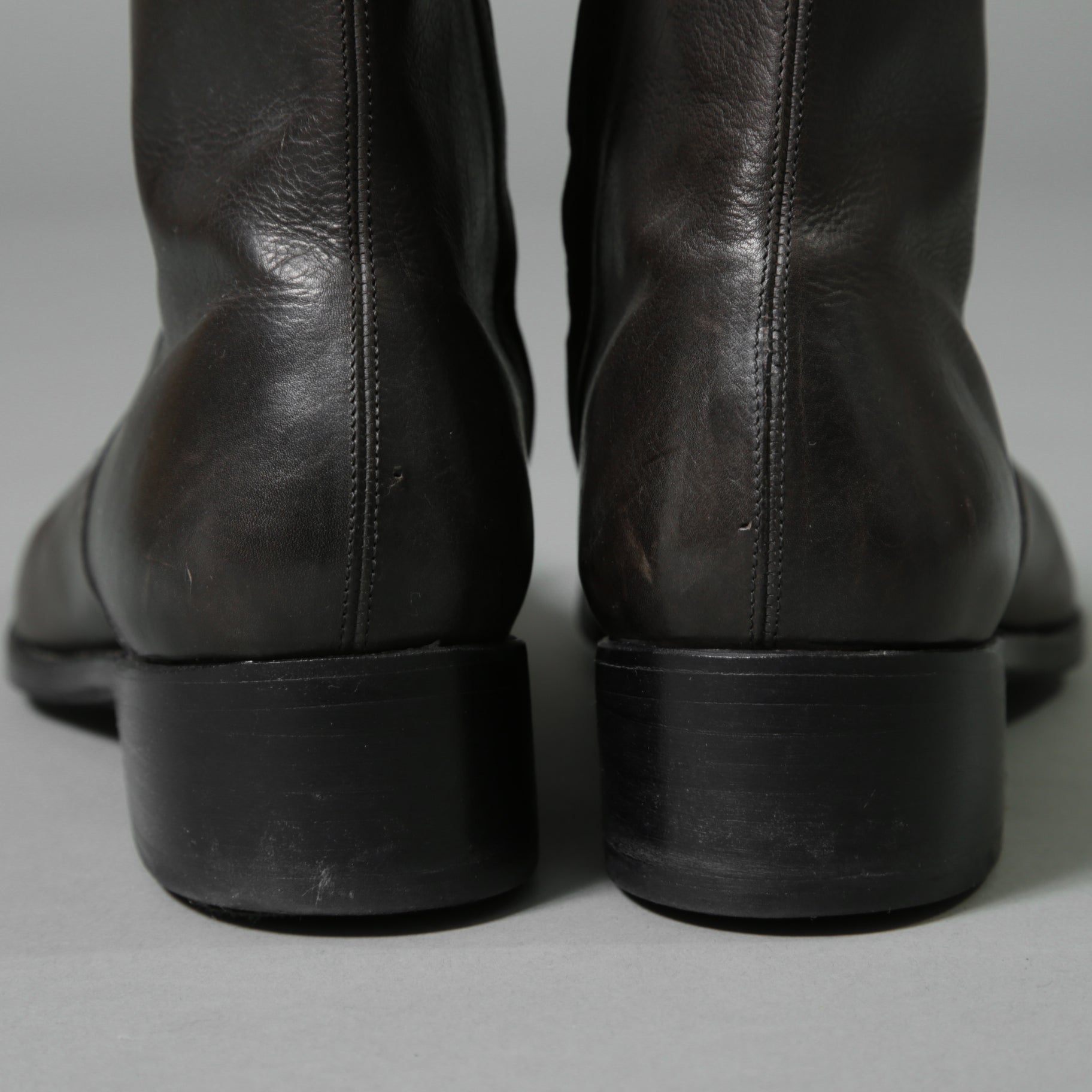 希少 イサムカタヤマ バックラッシュ THE LINE × WHITEFLAGS コラボ / アッパークロコ JPカーフ サイドジップブーツ/ 28cm (ダークブラウン) シューズ