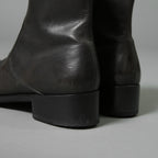 希少 イサムカタヤマ バックラッシュ THE LINE × WHITEFLAGS コラボ / アッパークロコ JPカーフ サイドジップブーツ/ 28cm (ダークブラウン) シューズ