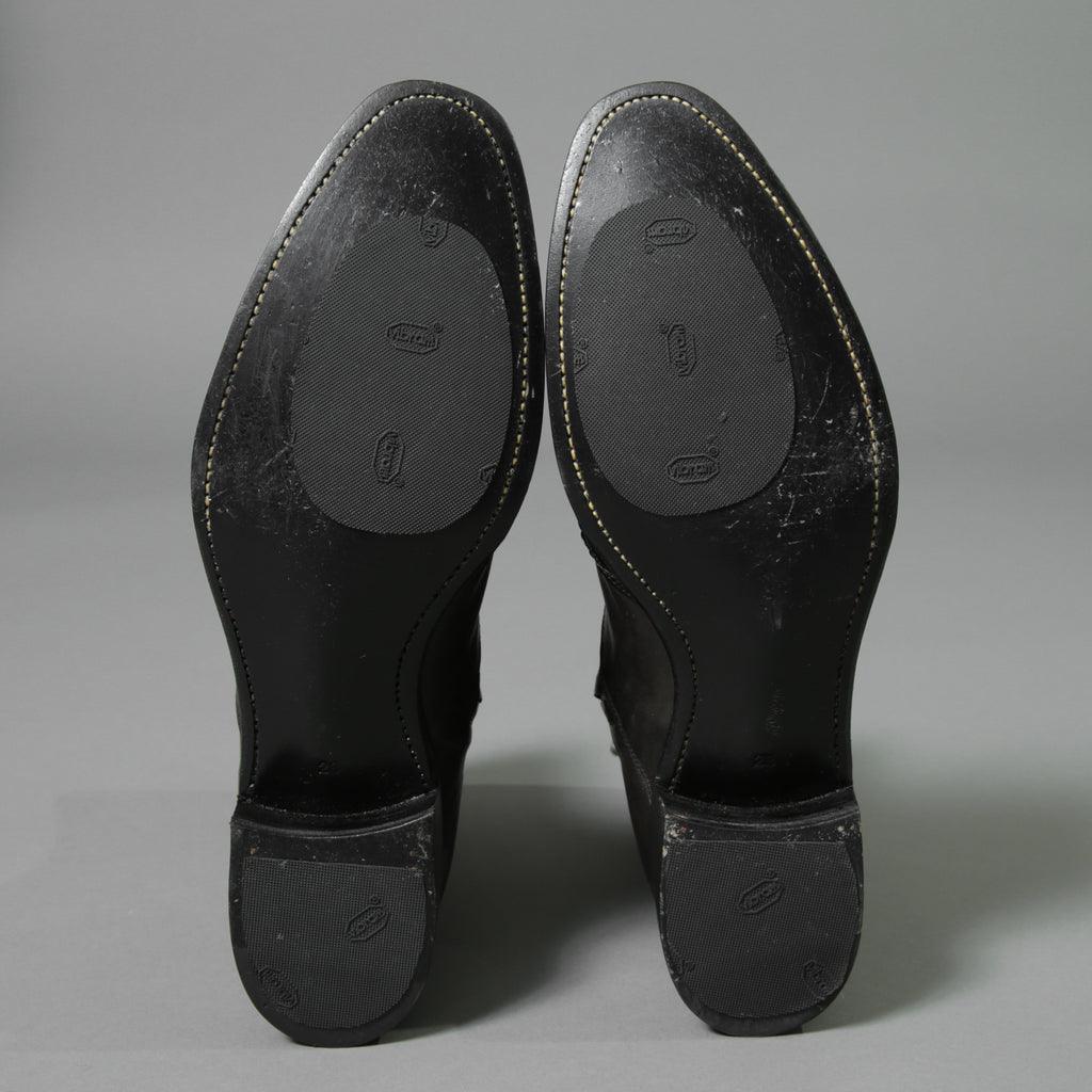 希少 イサムカタヤマ バックラッシュ THE LINE × WHITEFLAGS コラボ / アッパークロコ JPカーフ サイドジップブーツ/ 28cm (ダークブラウン) シューズ