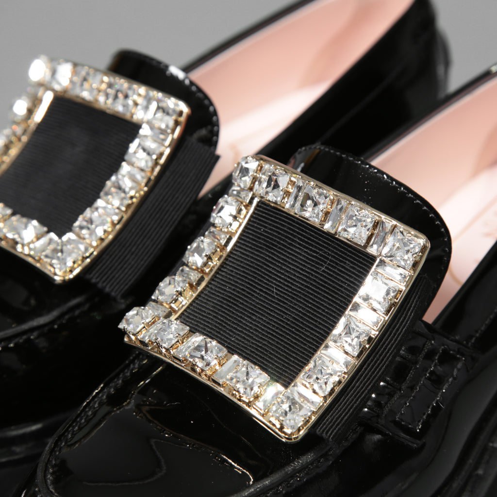 Roger Vivier ロジェヴィヴィエ  / 美品 ヴィヴ レンジャー パテントレザー / ローファー / size 22.5cm (BLACK) シューズ レディース