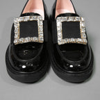 Roger Vivier ロジェヴィヴィエ  / 美品 ヴィヴ レンジャー パテントレザー / ローファー / size 22.5cm (BLACK) シューズ レディース