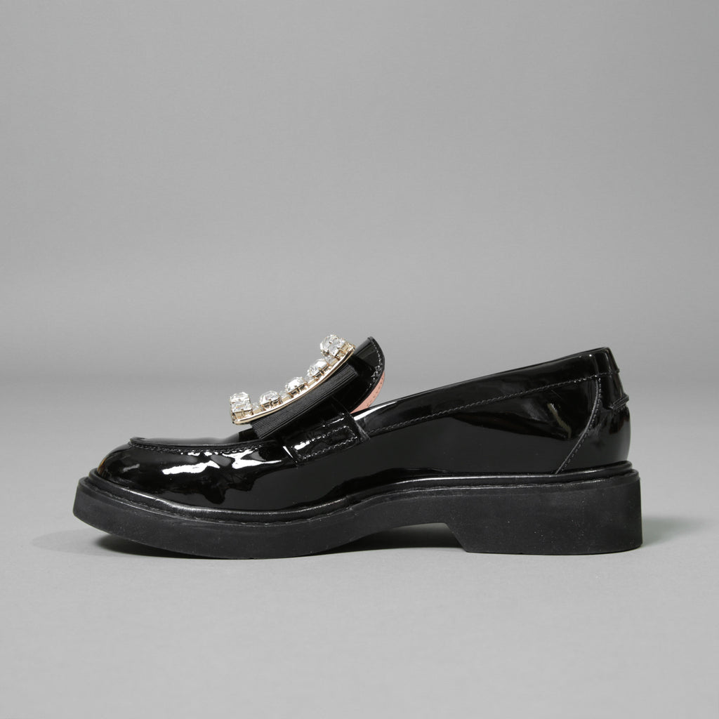 Roger Vivier ロジェヴィヴィエ  / 美品 ヴィヴ レンジャー パテントレザー / ローファー / size 22.5cm (BLACK) シューズ レディース