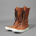 incarnation インカネーション / CalfLeather Sneaker Boots / 31410-7373-NK / size 41 (BROWN)