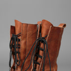 incarnation インカネーション / CalfLeather Sneaker Boots / 31410-7373-NK / size 41 (BROWN)