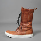 incarnation インカネーション / CalfLeather Sneaker Boots / 31410-7373-NK / size 41 (BROWN)