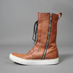 incarnation インカネーション / CalfLeather Sneaker Boots / 31410-7373-NK / size 41 (BROWN)