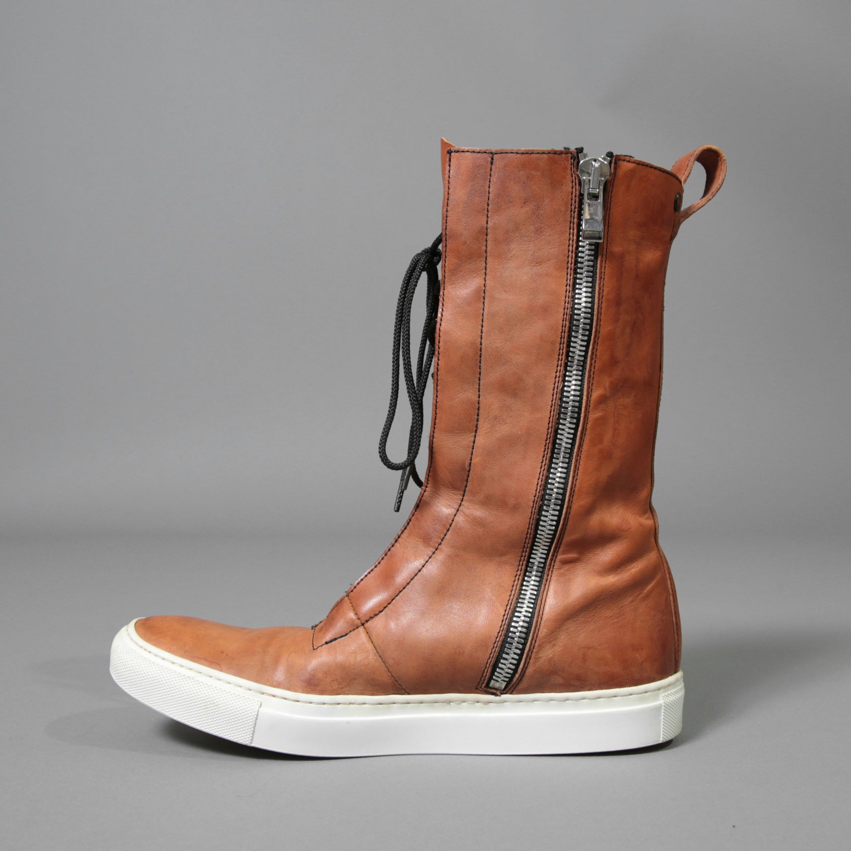 incarnation インカネーション / CalfLeather Sneaker Boots / 31410-7373-NK / size 41 (BROWN)