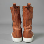 incarnation インカネーション / CalfLeather Sneaker Boots / 31410-7373-NK / size 41 (BROWN)