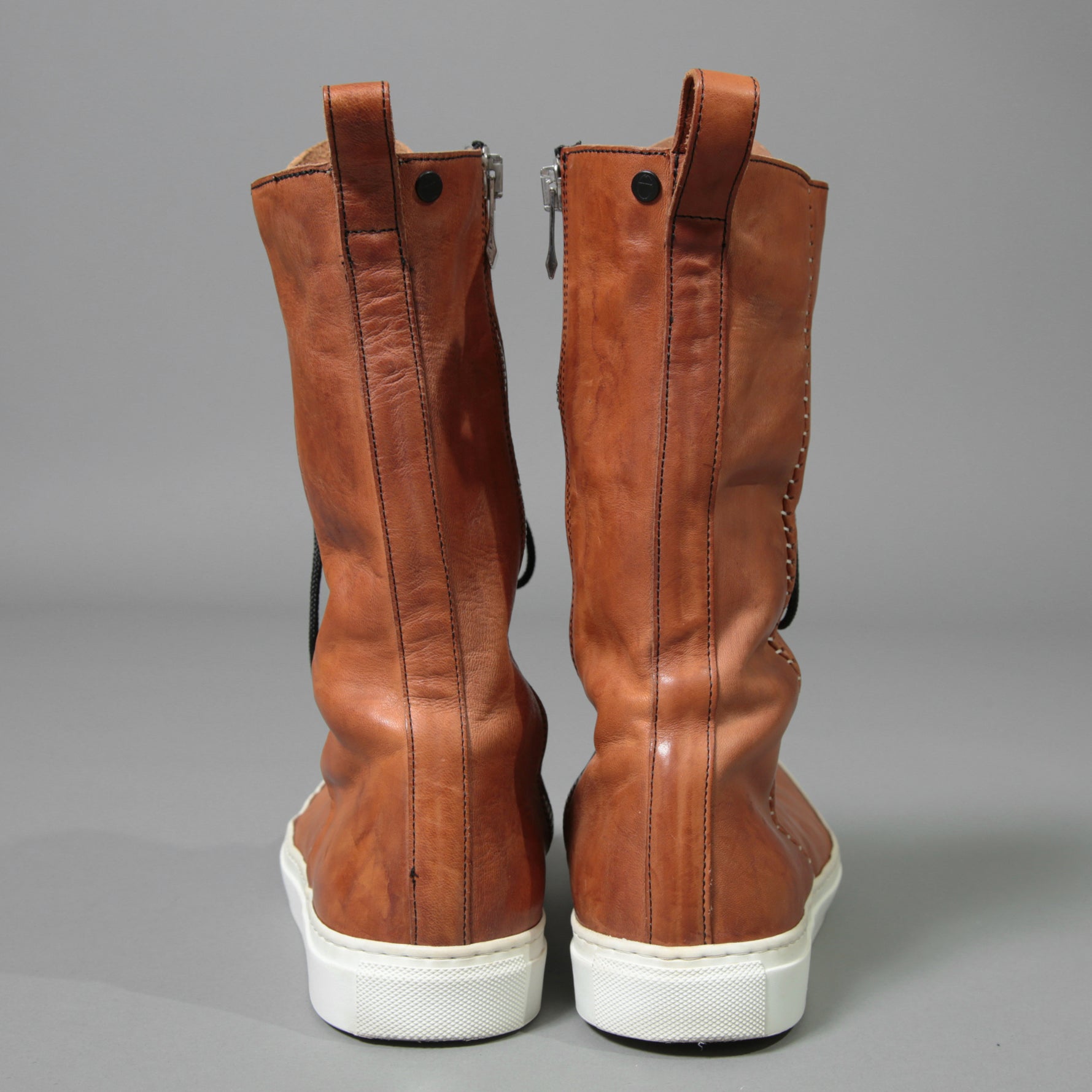 incarnation インカネーション / CalfLeather Sneaker Boots / 31410-7373-NK / size 41 (BROWN)