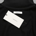 calmlence カームレンス / 25AW 美品 TSHIRT004. Mock Neck Long Sleeve T-Shirt Silk Suvin Rever Jersey size 1 (BLACK)